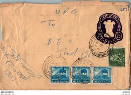 India Postal Stationery Ashoka Tiger 25 To Jind Train - Postkaarten