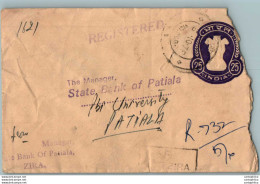 India Postal Stationery Ashoka Tiger 25 To Patiala Gandhi Music - Postcards