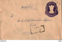 India Postal Stationery Ashoka Tiger 25 To Jind Music - Cartes Postales