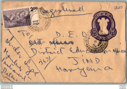 India Postal Stationery Ashoka Tiger 25 To Jind - Postcards