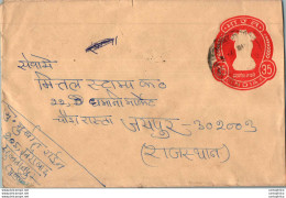 India Postal Stationery Ashoka Tiger 35 - Postkaarten