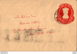 India Postal Stationery Ashoka Tiger 35 To New Delhi - Postkaarten