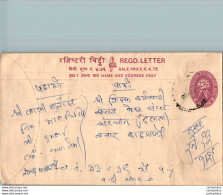 Nepal Postal Stationery Flowers 50p - Nepal