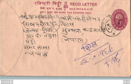 Nepal Postal Stationery Flowers 50p - Népal