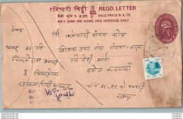 Nepal Postal Stationery Flowers 50p - Népal