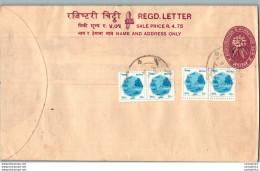 Nepal Postal Stationery Flowers 50p - Nepal