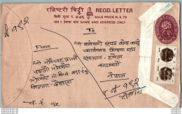 Nepal Postal Stationery Flowers 50p - Nepal