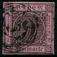 BADEN AUSGABEN VON 1851 - 1858 Nr 4b Gestempelt X6BBF1A - Afgestempeld