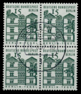 BERLIN DS D-BAUW. 1 Nr 243 Zentrisch Gestempelt VIERERBLOCK X74B932 - Usados