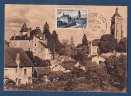 France - FDC - Premier Jour - Carte Maximum - Arbois - 1951 - 1950-1959