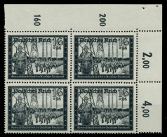 3. REICH 1941 Nr 776 Postfrisch VIERERBLOCK ECKE-OLI X77D71A - Nuovi