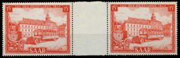 SAARLAND 1954 Nr 349ZW Postfrisch ZW-STEG PAAR X792A12 - Nuevos