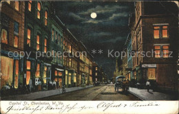 11690732 Charleston_West_Virginia Capitol Street At Night Moonlight - Otros & Sin Clasificación