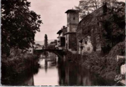 SAINT JEAN PIED De PORT  .  Les Bords Pittoresques De La Nive Et L'Eglise. . Carte Datée De Septembre 1954. - Saint Jean Pied De Port