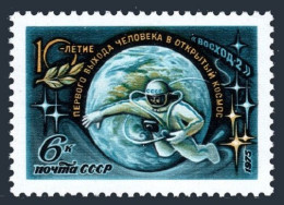 Russia 4332 Block/4, MNH. Michel 4385. Leonov Walking In Space, 10th Ann. 1975. - Unused Stamps