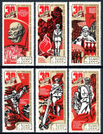 Russia 4315-4320,4321, MNH. Mi 4347-4352, Bl.102. WW II Victory-30, 1975. Order. - Unused Stamps
