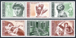 Russia 4296-4301, MNH. Michel 43229-4334. Michelangelo Bounarroti, 1975. - Unused Stamps