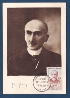 France - FDC - Premier Jour - Carte Maximum - Henri Bergson - Signé - 1959 - 1950-1959