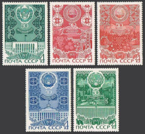 Russia 3814-3818 Blocks/4, MNH. Autonomous Soviet Republics, 1971. Dagestan,Komi - Neufs