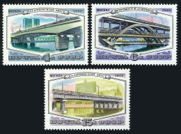 Russia 4892-4894, MNH. Michel 5023-5025. Bridges Of Moscow, 1980. - Unused Stamps