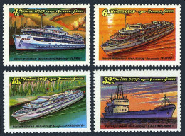 Russia 4957-4960, MNH. Michel 5088-5091. Ships 1981. River Tour Boats,Freighter. - Ongebruikt