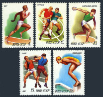 Russia 4950-4954, MNH. Mi 5081-5085. Running, Soccer, Discus,Boxing,Diving.1981. - Ongebruikt