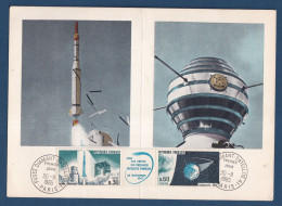 France - FDC - Premier Jour - Carte Maximum - Fusée Diamant Satellite - 1965 - 1960-1969