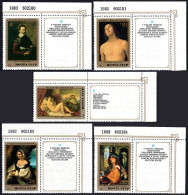 Russia 5098-5102-label, MNH. Mi 5229-5233. Paintings From The Hermitage, 1982. - Nuevos