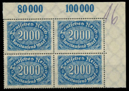 D-REICH INFLA Nr 253a Postfrisch VIERERBLOCK ECKE-ORE X8099A2 - Unused Stamps