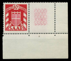 SAAR DIENSTMARKEN Nr 33Lr Postfrisch ECKE-URE X809A66 - Unused Stamps