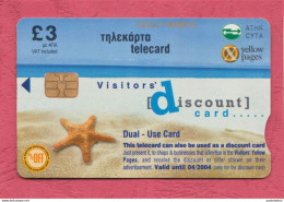 Cyprus, Cipro. Dual Use Card. Visitors Discount Card By 3 Cyprus Lira. Exp. 6.2003 - Zypern