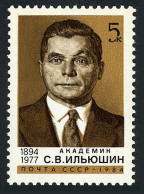 Russia 5239 Two Stamps, MNH. Michel 5369. S.V. Ilyushin, Aircraft Designer, 1984 - Neufs