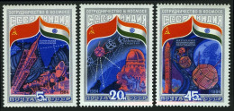 Russia 5241-5343, MNH. Michel 5371-5374. Space Program USSR-India, 1984. - Neufs