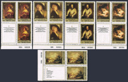 Russia 5233-5237 Bl.3/label,MNH.Mi  5363-5367zf. Hermitage,English Artists,1984. - Ongebruikt