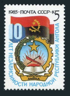 Russia 5407 Two Stamps, MNH. Michel 5556. Angolan Independence, 10th Ann. 1985. - Nuevos