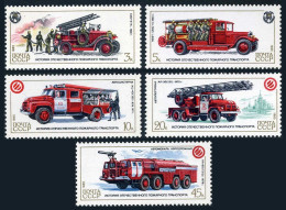 Russia 5410-5414, MNH. Mi 5559-5563. Fire Vehicles, 1985. AMO-F15, PMZ-1, AC-40, - Nuovi