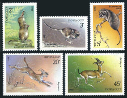Russia 5388-5392 Blocks/4, MNH. Mi 5537-5541. Endangered Wildlife, 1985. - Unused Stamps