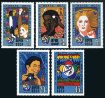 Russia 5356-5360,5361, MNH. Mi 5522-5526, Bl.184. World Young Festival, Moscow. - Nuevos