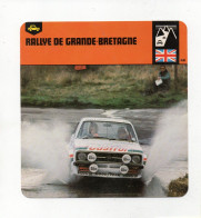 FICHE AUTOMOBILE - RALLYE DE GRANDE-BRETAGNE - Coches