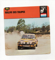 FICHE AUTOMOBILE - RALLYE DES TULIPES - Auto's