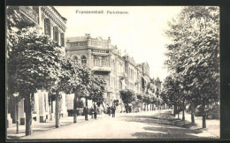 AK Franzensbad, Parkstrasse Mit Hotel Kaiserhof  - Tsjechië