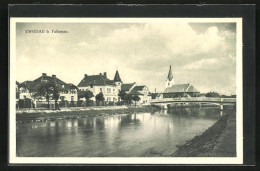 AK Zwodau B. Falkenau, Uferpartie Mit Brücke  - Tsjechië
