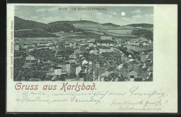 Mondschein-Lithographie Karlsbad, Blick Vom Hirschensprung  - Tchéquie