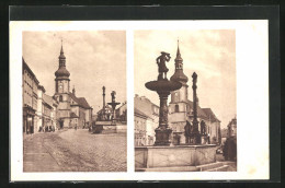 AK Falknov, Kirchplatz Mit Brunnen  - Tchéquie