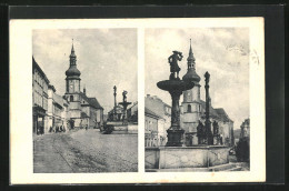 AK Falknov, Kirchplatz Mit Brunnen  - Tchéquie