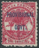 Samoa 1899 SG96 1/- Rose-carmine Palm Tree PROVISIONAL GOVT. Ovpt FU - Samoa