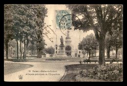 51 - REIMS - STATUE DE COLBERT ET FACADE DE L'EXPOSITION - Reims