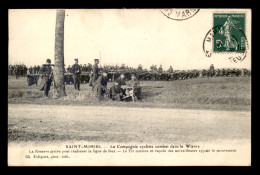 55 - SAINT-MIHIEL - LA COMPAGNIE CYCLISTE COMBAT DANS LA WOEVRE - MITRAILLEUSES HOTCHKISS - EDITEUR FOLIGUET - Saint Mihiel