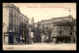 55 - BAR-LE-DUC - RUE ROUSSEAU ET VUE DE L'ECOLE ST-LOUIS - EDITEUR L. JOIGNON - Bar Le Duc