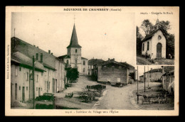 57 - CHAMBREY - INTERIEUR DU VILLAGE ET CHAPELLE ST-ROCH - Autres & Non Classés